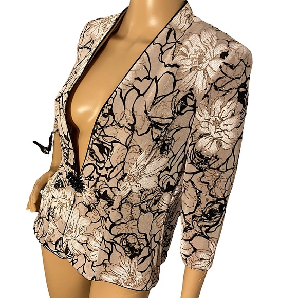 ๐ ALEX EVENINGS  | GLITTERY FLORAL FORMAL TOP - Picture 5 of 17